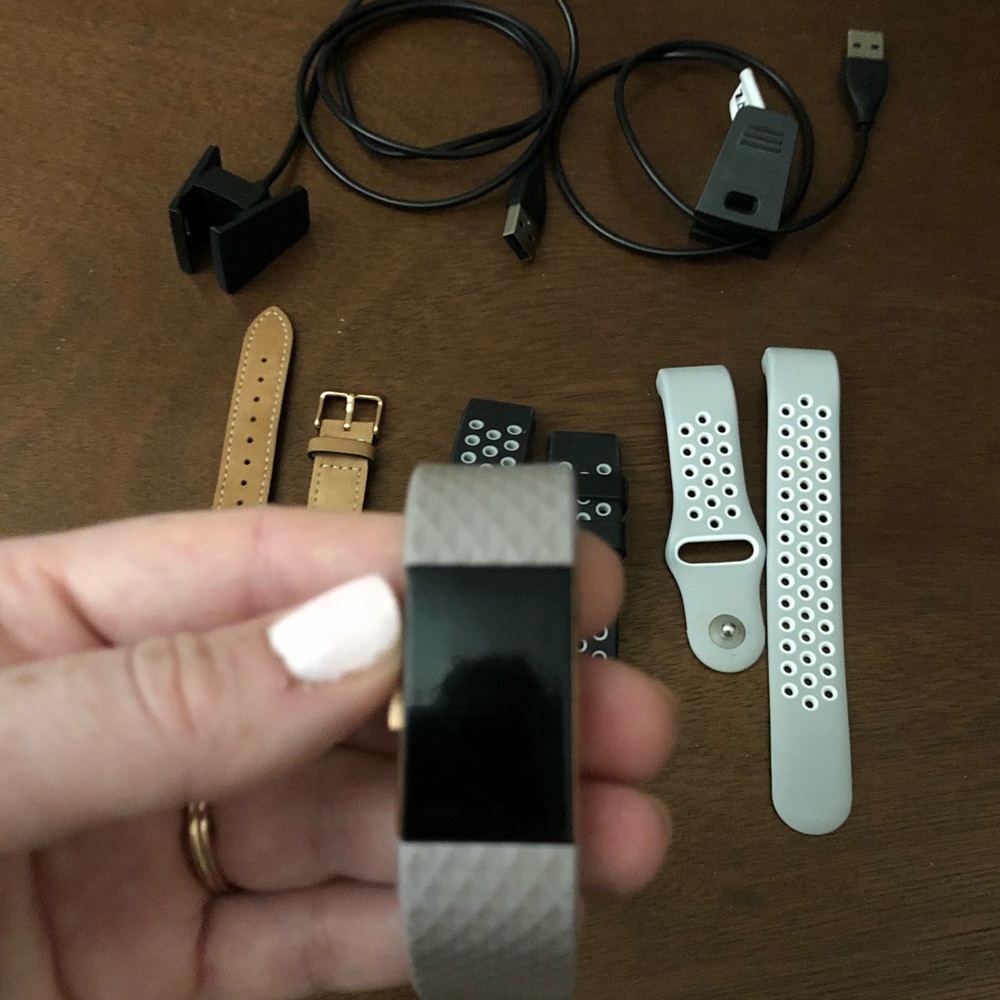 Fitbit Rose Gold Charge 2, Large ✨